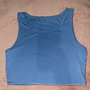 Blue cropped tank